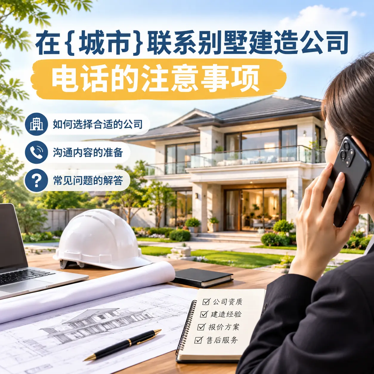 在织金联系别墅建造公司电话的注意事项