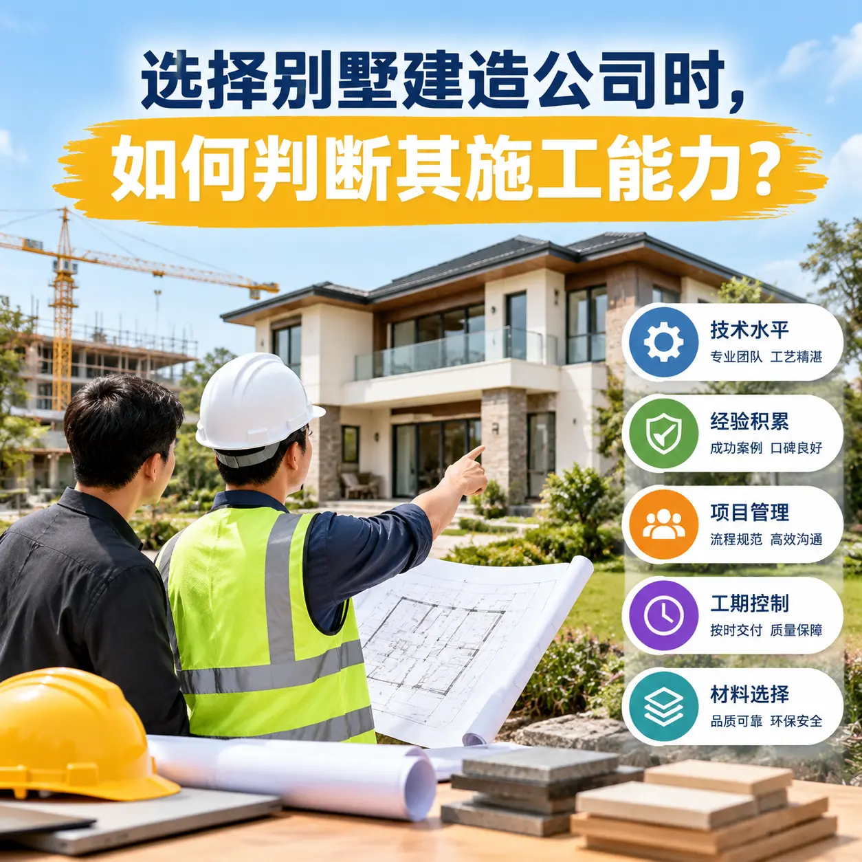 选择别墅建造公司时，如何判断其施工能力？
