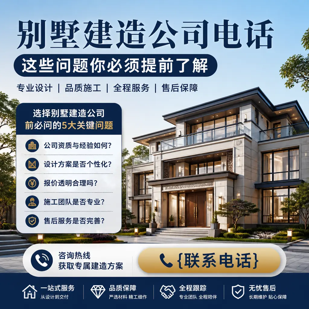 织金别墅建造公司电话,这些问题你必须提前了解